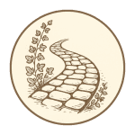 Winding Cobblestone Path with Ivy