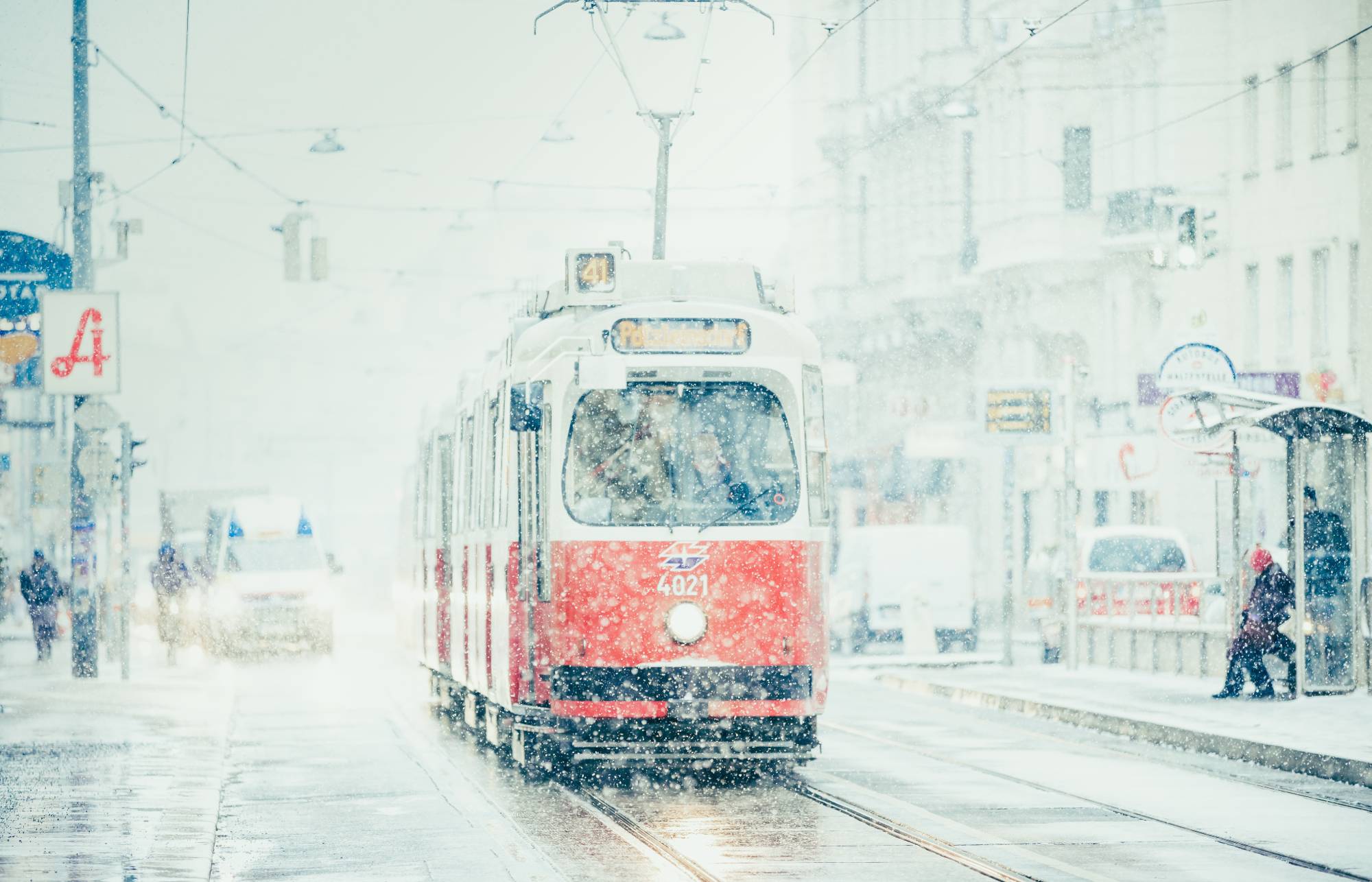 Vienna, Austria snowy tram on snow covered roads in winter_©Agata Kadar Adobe Stock The old tram routes carried more than passengers. They carried rhythm, habit, and a sense of enclosure.