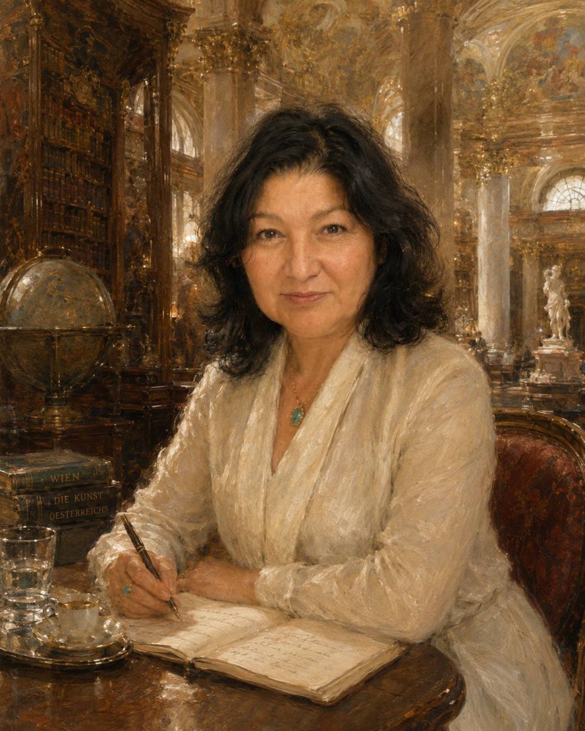 Yolanda Reischer-Bohanec_painterly_portrait Yolanda Reischer-Bohanec Grunderin Understanding Vienna