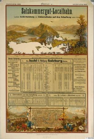 salzkammergut lokalbahn historical timetable route advertisement
